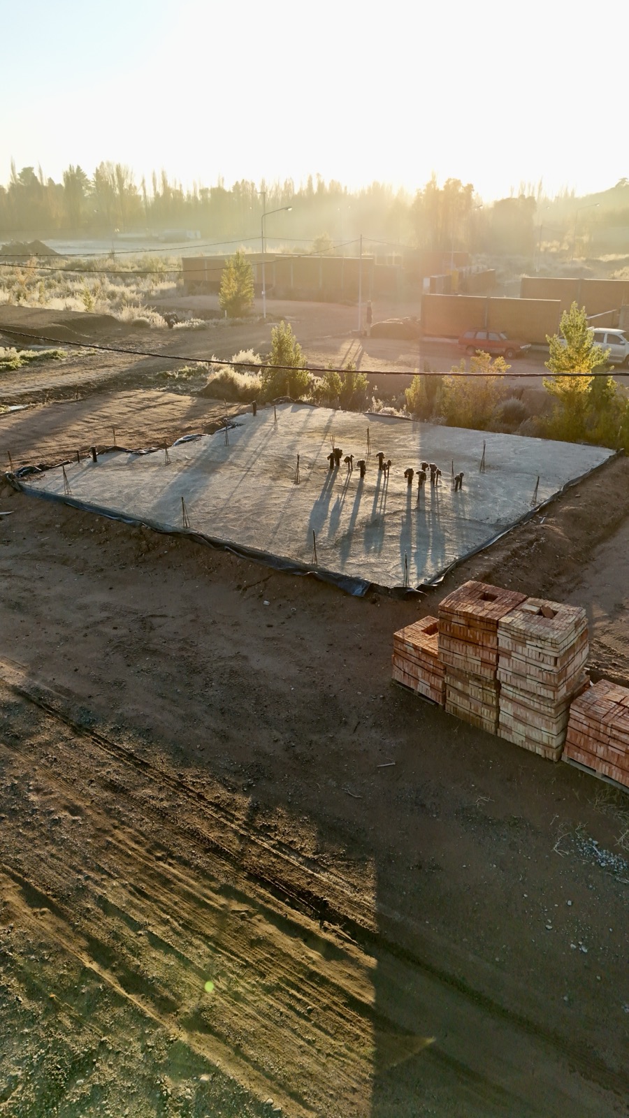 Platea de hormigon terminada